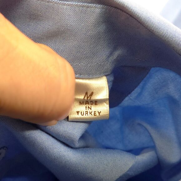 Peter Millar Med US Steel Button Down Comfort Polo Shirt Blue Country Club Golf - Picture 4 of 13